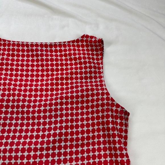 Banana Republic‎ XS Sleeveless Tank Top Red Orange Floral Print Blouse - Picture 14 of 14